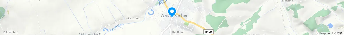 Kartendarstellung des Standorts für Apotheke Zum guten Hirten in 4730 Waizenkirchen